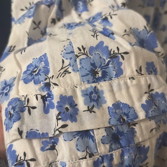 eShakti women's 100% cotton flower dress size 10 smocked back waist pockets - Picture 3 of 11